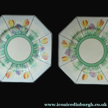 Load image into Gallery viewer, Sweet 1930s Pair of Royal Venton Ware ART DECO Side Plates with Hand Painted Crocus Decoration
