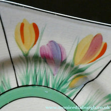 Load image into Gallery viewer,   Sweet 1930s Pair of Royal Venton Ware ART DECO Side Plates with Hand Painted Crocus Decoration
