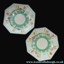 Load image into Gallery viewer, Sweet 1930s Pair of Royal Venton Ware ART DECO Side Plates with Hand Painted Crocus Decoration
