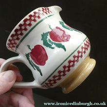 Load image into Gallery viewer, Irish Ceramic Milk Jug or Creamer by Nicholas Mosse. Spongeware Red Apples Design
