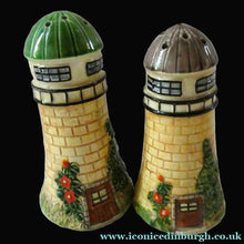 Load image into Gallery viewer, 1920s Maruhon Japanese Ceramics Pair of Lighthouses in Form of Lighthouses
