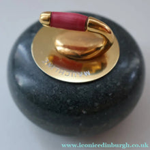 Load image into Gallery viewer, Sweet Little Miniature SCOTTIH GRANITE Curling Stone Desk Ornament or Paperweight
