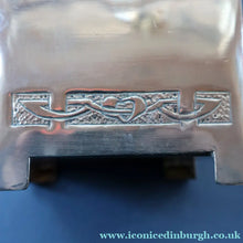 Load image into Gallery viewer, Sweet Miniature White Metal GLASGOW SCHOOL Planter with Art Noueau Repousee Decoration; c 1910s
