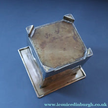 Load image into Gallery viewer, Sweet Miniature White Metal GLASGOW SCHOOL Planter with Art Noueau Repousee Decoration; c 1910s
