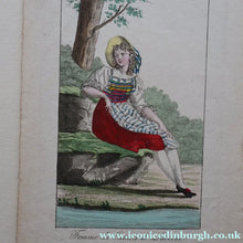 Load image into Gallery viewer, SWISS CANTONS. Regional Costume Studies. Four ANTIQUE 19th Century Hand Coloured Engravings
