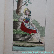 Load image into Gallery viewer, SWISS CANTONS. Regional Costume Studies. Four ANTIQUE 19th Century Hand Coloured Engravings
