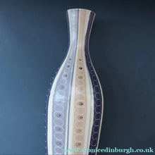 Load image into Gallery viewer, TALL 1950s Freeform Poole Bottle Vase by Alfred Rhead (PLC Pattern; 694 Shape). 14 1/4 inches
