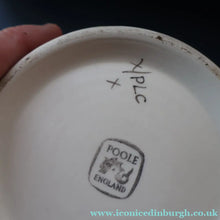 Load image into Gallery viewer, TALL 1950s Freeform Poole Bottle Vase by Alfred Rhead (PLC Pattern; 694 Shape). 14 1/4 inches
