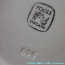 Load image into Gallery viewer, TALL 1950s Freeform Poole Bottle Vase by Alfred Rhead (PLC Pattern; 694 Shape). 14 1/4 inches
