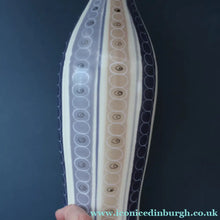 Load image into Gallery viewer, TALL 1950s Freeform Poole Bottle Vase by Alfred Rhead (PLC Pattern; 694 Shape). 14 1/4 inches
