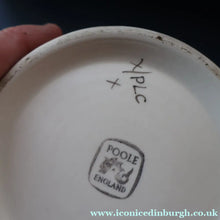 Load image into Gallery viewer, TALL 1950s Freeform Poole Bottle Vase by Alfred Rhead (PLC Pattern; 694 Shape). 14 1/4 inches
