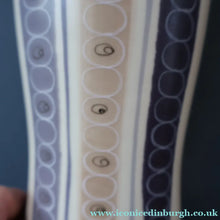 Load image into Gallery viewer, TALL 1950s Freeform Poole Bottle Vase by Alfred Rhead (PLC Pattern; 694 Shape). 14 1/4 inches
