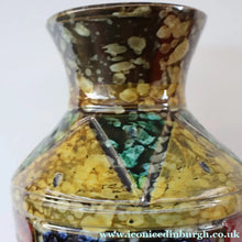 Load image into Gallery viewer, 1960s Italian Vase with Unusual Mottled Glazes and Geometric Sgraffito Patterns
