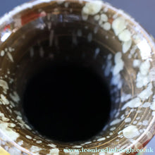 Load image into Gallery viewer, 1960s Italian Vase with Unusual Mottled Glazes and Geometric Sgraffito Patterns
