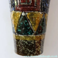 Load image into Gallery viewer, 1960s Italian Vase with Unusual Mottled Glazes and Geometric Sgraffito Patterns
