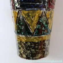 Load image into Gallery viewer, 1960s Italian Vase with Unusual Mottled Glazes and Geometric Sgraffito Patterns
