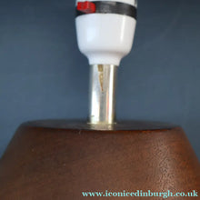 Load image into Gallery viewer, TALL 1970s Scandinavian Style Teak Table Lamp with Woven Straw Cladding
