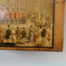 Load image into Gallery viewer, THE BANDSTAND. Antique 19th Century MAUCHLINE Trinket Box. Scottish International Exhibition Edinburgh 1886
