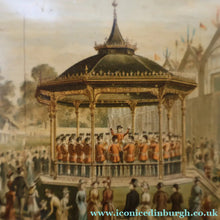 Load image into Gallery viewer, THE BANDSTAND. Antique 19th Century MAUCHLINE Trinket Box. Scottish International Exhibition Edinburgh 1886
