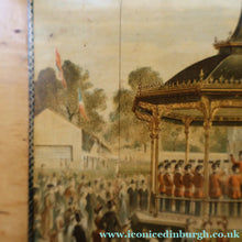 Load image into Gallery viewer, THE BANDSTAND. Antique 19th Century MAUCHLINE Trinket Box. Scottish International Exhibition Edinburgh 1886
