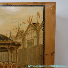 Load image into Gallery viewer, THE BANDSTAND. Antique 19th Century MAUCHLINE Trinket Box. Scottish International Exhibition Edinburgh 1886
