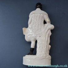 Load image into Gallery viewer, The Poet, ROBERT BURNS. Large  Antique Victorian Staffordshire Flatback Figurine of the Celebrated Scottish Poet. 13 1/4 inches
