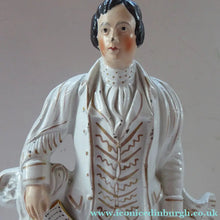 Load image into Gallery viewer, The Poet, ROBERT BURNS. Large  Antique Victorian Staffordshire Flatback Figurine of the Celebrated Scottish Poet. 13 1/4 inches
