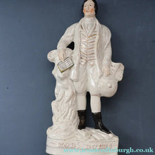 Load image into Gallery viewer, The Poet, ROBERT BURNS. Large  Antique Victorian Staffordshire Flatback Figurine of the Celebrated Scottish Poet. 13 1/4 inches
