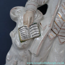 Load image into Gallery viewer, The Poet, ROBERT BURNS. Large  Antique Victorian Staffordshire Flatback Figurine of the Celebrated Scottish Poet. 13 1/4 inches
