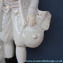 Load image into Gallery viewer, The Poet, ROBERT BURNS. Large  Antique Victorian Staffordshire Flatback Figurine of the Celebrated Scottish Poet. 13 1/4 inches
