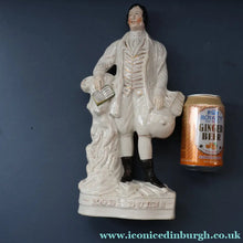 Load image into Gallery viewer, The Poet, ROBERT BURNS. Large  Antique Victorian Staffordshire Flatback Figurine of the Celebrated Scottish Poet. 13 1/4 inches
