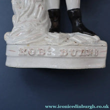 Load image into Gallery viewer, The Poet, ROBERT BURNS. Large  Antique Victorian Staffordshire Flatback Figurine of the Celebrated Scottish Poet. 13 1/4 inches
