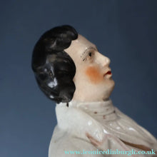 Load image into Gallery viewer, The Poet, ROBERT BURNS. Large  Antique Victorian Staffordshire Flatback Figurine of the Celebrated Scottish Poet. 13 1/4 inches

