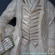 Load image into Gallery viewer, The Poet, ROBERT BURNS. Large  Antique Victorian Staffordshire Flatback Figurine of the Celebrated Scottish Poet. 13 1/4 inches
