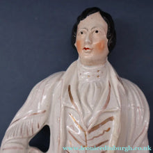 Load image into Gallery viewer, The Poet, ROBERT BURNS. Large  Antique Victorian Staffordshire Flatback Figurine of the Celebrated Scottish Poet. 13 1/4 inches
