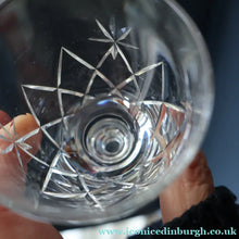 Load image into Gallery viewer, Vintage THOMAS WEBB Crystal. Set of Six Claret or Sherry Glasses. CHELSEA Pattern. 4 3/4 inches
