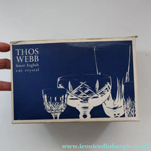 Load image into Gallery viewer, Vintage THOMAS WEBB Crystal. Set of Six Claret or Sherry Glasses. CHELSEA Pattern. 4 3/4 inches
