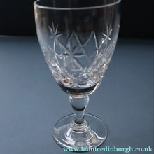 Load image into Gallery viewer, Vintage THOMAS WEBB Crystal. Set of Six Claret or Sherry Glasses. CHELSEA Pattern. 4 3/4 inches
