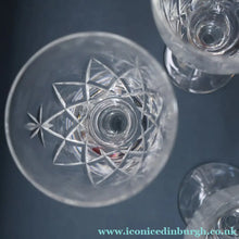 Load image into Gallery viewer, Vintage THOMAS WEBB Crystal. Set of Six Claret or Sherry Glasses. CHELSEA Pattern. 4 3/4 inches
