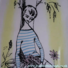 Load image into Gallery viewer, Three Pin Dishes April and Gay Nineties by Maureen Tanner 1950s

