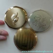 Load image into Gallery viewer, THREE Lovely Vintage Compacts. All 1960s Powder Compacts by Stratton
