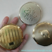 Load image into Gallery viewer, THREE Lovely Vintage Compacts. All 1960s Powder Compacts by Stratton
