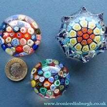 Load image into Gallery viewer, Job Lot. Three Little 1970s MINIATURE Scottish Strathearn Glass Paperweights
