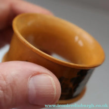 Load image into Gallery viewer, THREE: Antique 19th Century MAUCHLINE Napkin Rings. Two with Jedburgh Images &amp; One Tartanware
