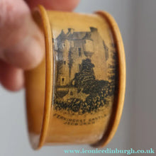 Load image into Gallery viewer, THREE: Antique 19th Century MAUCHLINE Napkin Rings. Two with Jedburgh Images &amp; One Tartanware

