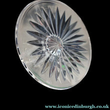 Load image into Gallery viewer, THREE GLASSES: Vintage Edinburgh Crystal Smaller WHITE WINE Glasses. SYMPHONY PATTERN. 7 1/8 inches (CODE F)
