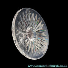 Load image into Gallery viewer, THREE GLASSES: Vintage Edinburgh Crystal Smaller WHITE WINE Glasses. SYMPHONY PATTERN. 7 1/8 inches (CODE F)
