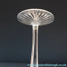 Load image into Gallery viewer, THREE GLASSES: Vintage Edinburgh Crystal Smaller WHITE WINE Glasses. SYMPHONY PATTERN. 7 1/8 inches (CODE F)
