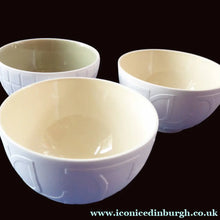 Load image into Gallery viewer, Three GUSTAVSBERG, SWEDEN China Vintage Bowls; inside glazed with textured matt white exterior
