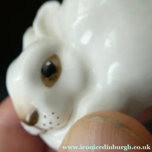 Load image into Gallery viewer, Vintage Lomonosov Soviet USSR Miniature Porcelain Group of White Rabbits
